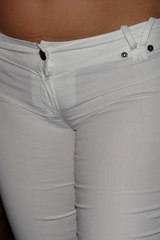 Semi sheer tight pants cameltoe